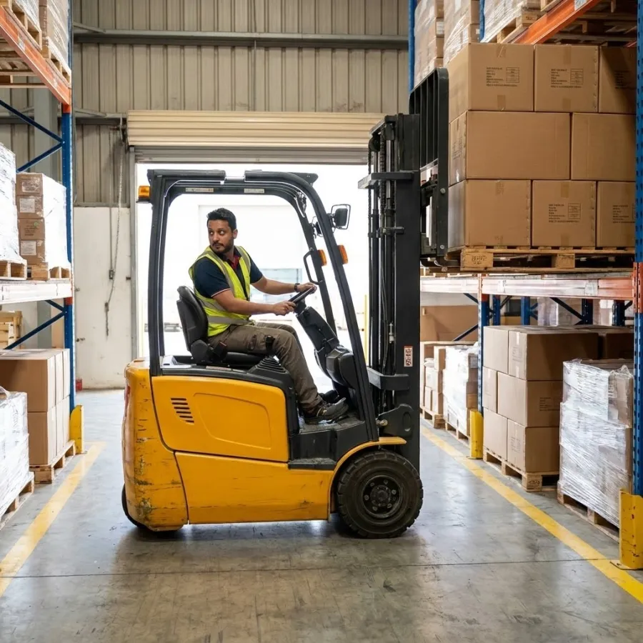 Forklift truck operator